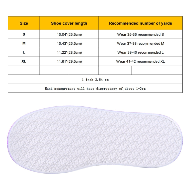 Fashion PVC Non-slip Waterproof Thick-soled Shoe Cover Size: S