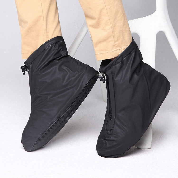 Fashion PVC Non-slip Waterproof Thick-soled Shoe Cover Size: XL