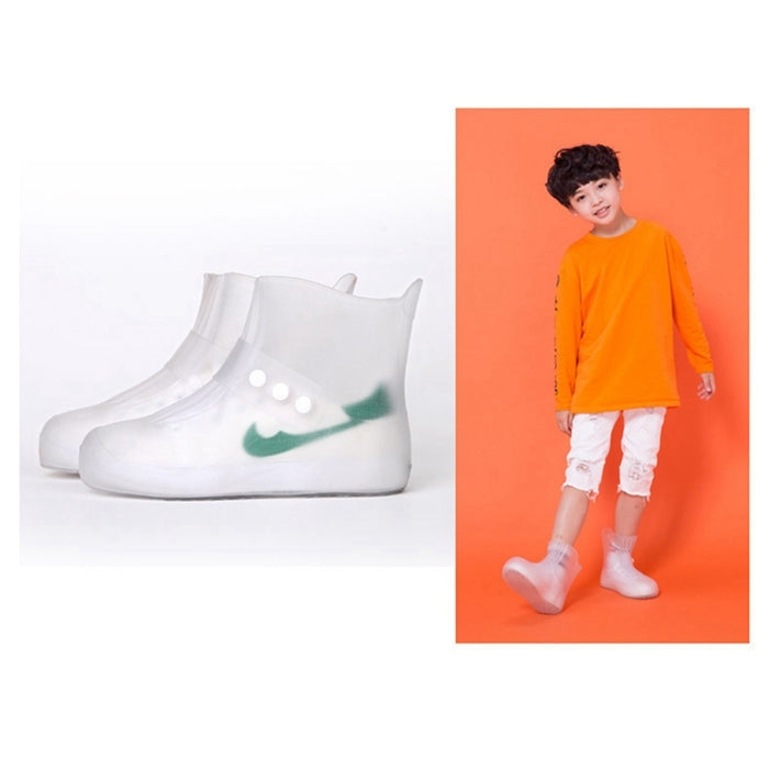 Fashion Integrated PVC Waterproof  Non-slip Shoe Cover with Thickened Soles Size: 44-45