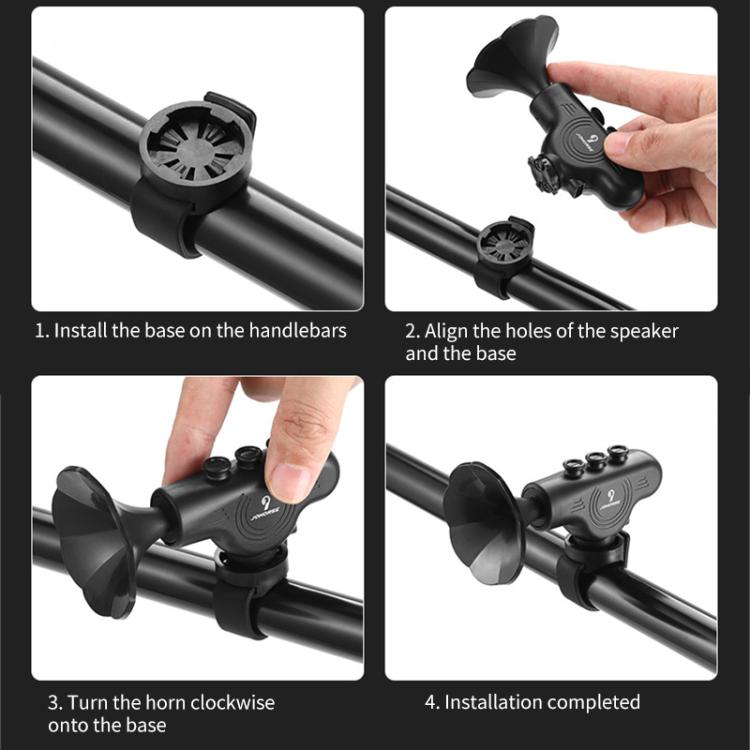 Electronic Cycling Bell Handlebar Horns Rechargeable Electric Bell Waterproof Adjustable Siren