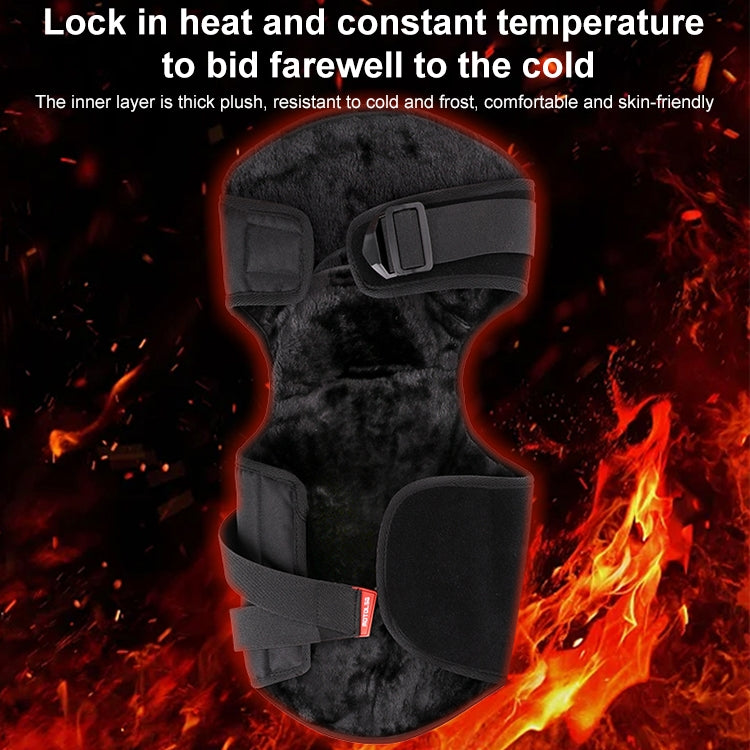 MOTOLSG 2 in 1 Knee Pads Motorcycle Bicycle Riding Warm Fleece Soft Protective Gear