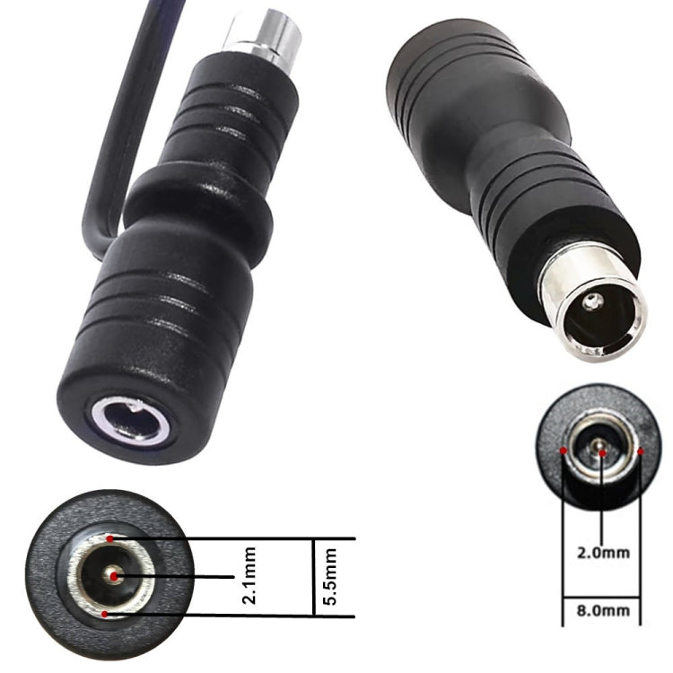 DC 5.5mm x 2.1mm Female to DC 8.0mm x 1.6mm Male Adapter for Xiaomi Electric Bike Scooter Power Adapter