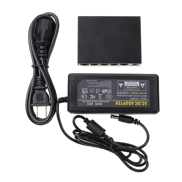 5 Ports 10/100Mbps POE Switch IEEE802.3af Power Over Ethernet Network Switch for IP Camera VoIP Phone AP Devices