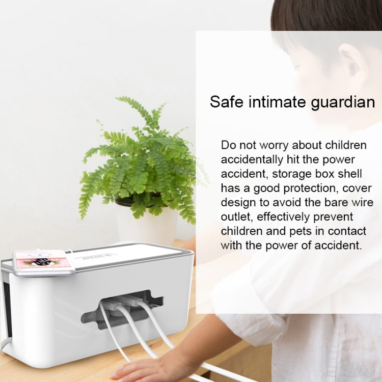 ORICO CMB-18 Separating Design ABS Electrical Socket Storage Box Power Cable Manager Case with Phone / Tablet Holder for Desk, Living Room, Office, Bedroom