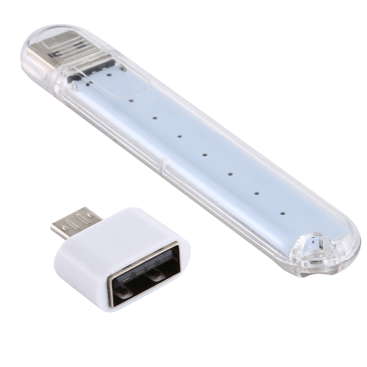 8LEDs 5V 200LM USB LED Book Light Portable Night Light, with Micro Adapter