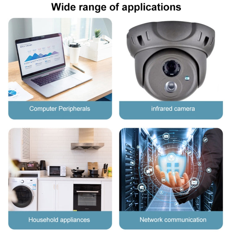 DC Male To DC Male + DC Female Power Connection Cable, Length: 0.3m