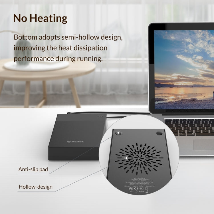 ORICO 3599U3 2.5 / 3.5 inch Portable USB3.0 Hard-Drive Enclosure, US Plug