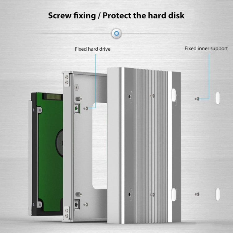 Blueendless U23Q SATA 2.5 inch Micro B Interface HDD Enclosure with USB-C / Type-C to USB-C / Type-C Cable, Support Thickness: 1cm or less