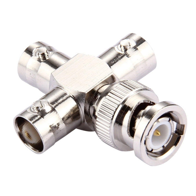 2 PCS 1 x BNC Male to 3 x BNC Female Connector,  Cross Type