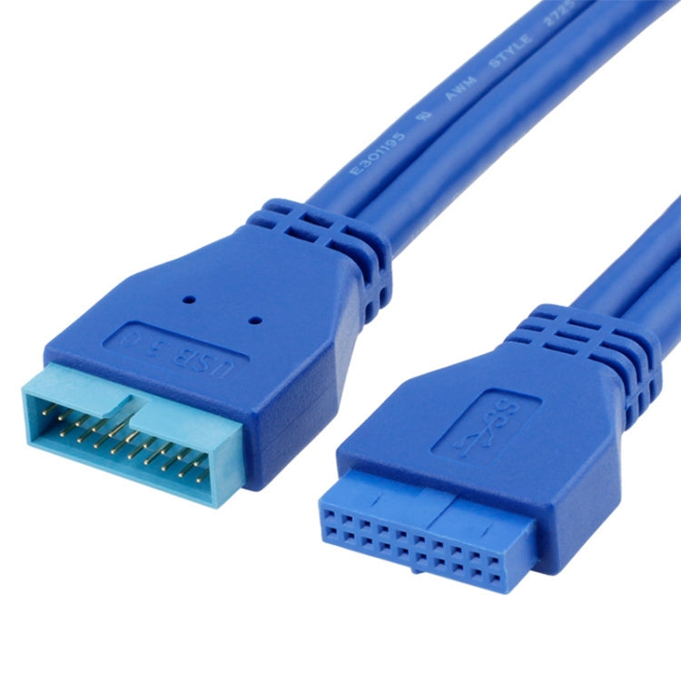 5Gbps USB 3.0 20 Pin Female to Male Extension Cable Mainboard Extender, Cable Length: 50cm