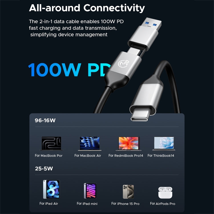 ORICO OUM2-G20-GY-BP 20Gbps M.2 SSD Enclosure with Type-C+USB Cable