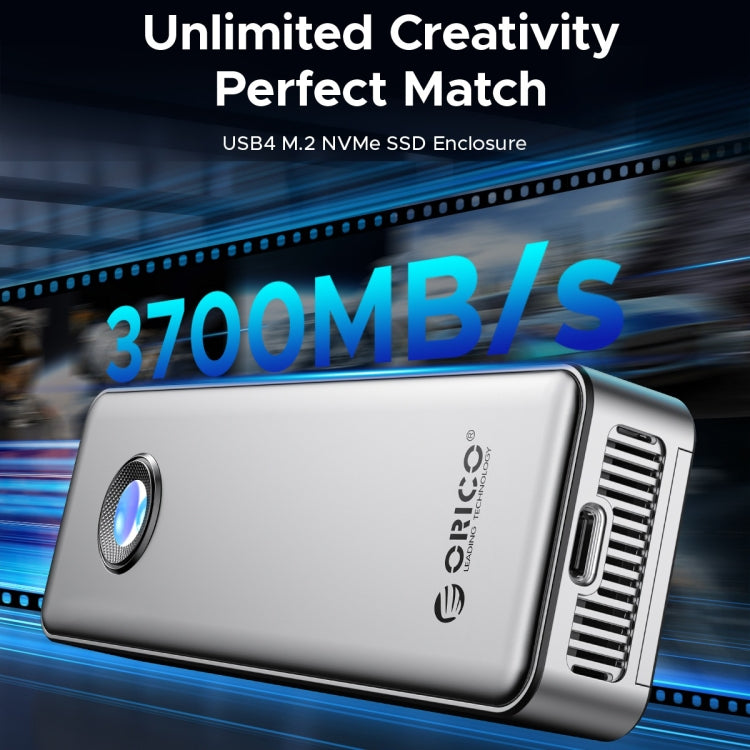 ORICO OUM2-U4-GY-BP 40Gbps M.2 SSD Enclosure with Type-C+USB Cable
