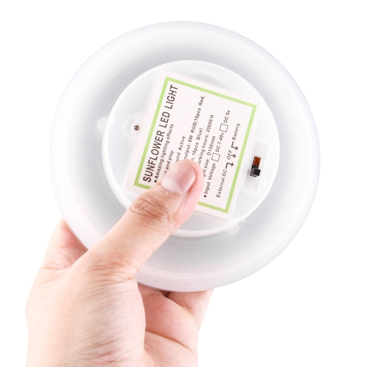 8W Sunflower LED Stage Light, Sound Control / Auto Run Mode