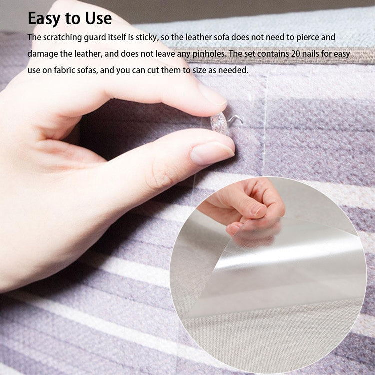 2pcs/pack Cat Scratch Protection PVC Sofa Anti-scratch Stickers , Size: 15x47cm