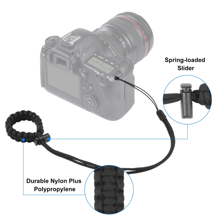 PULUZ Braided Sport Anti-lost Camera Adjustable Wrist Strap