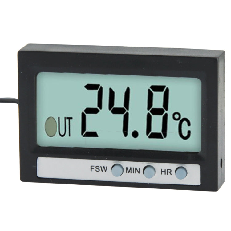 Dual Way (Indoor and Outdoor) LCD Digital Thermometer with Clock Display Function, TM-2