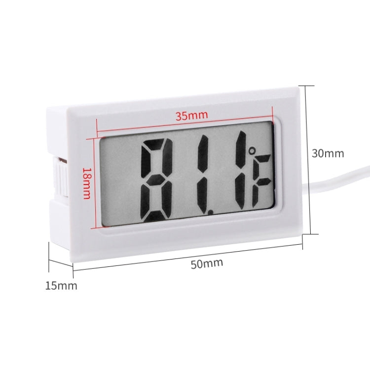 Mini LCD Indoor Digital Thermometer (Fahrenheit Display), White