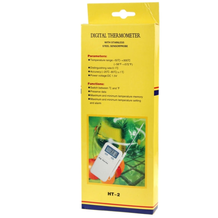 HT-2 LCD Digital Food Thermometer, Temperature Ranger: -50 to 300 Degree Celsius
