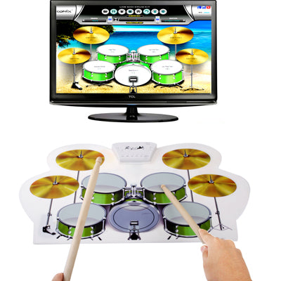MD-1008 USB 2.0 MIDI Soft Roll-up Drum Kit, Size: 46 x 31cm