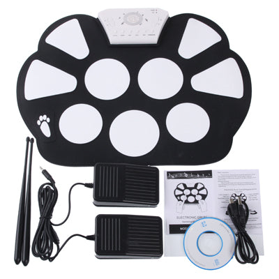 W758 USB 2.0 MIDI Soft Roll-up Drum Kit, Size: 38.2 x 27.6cm