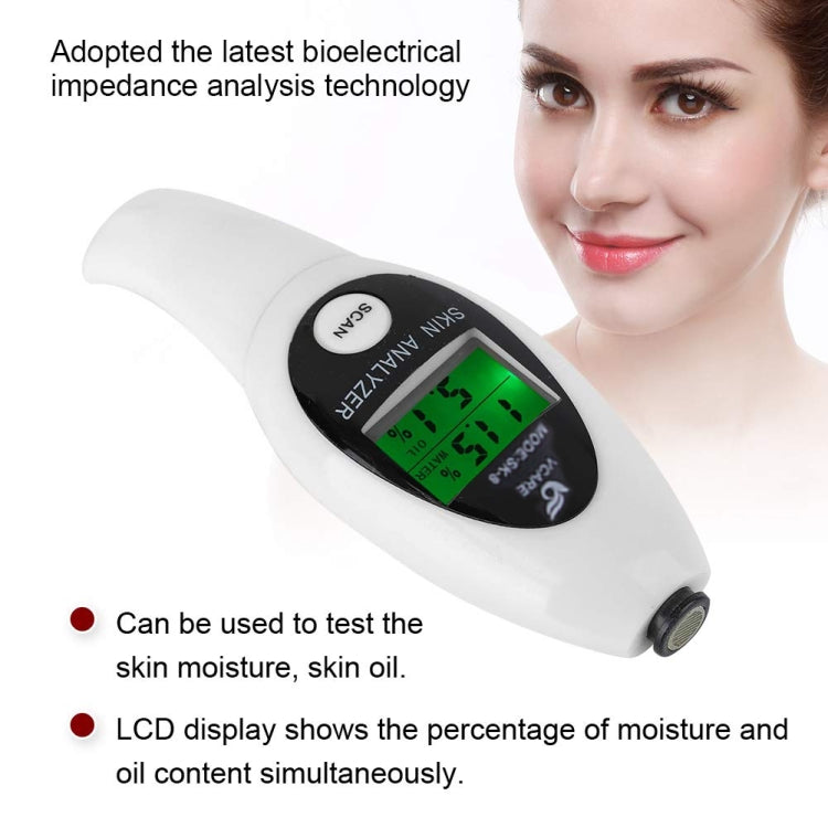Mini Portable LCD Digital Moisture Skin Care Tester Moisture Oil Content Analyzer