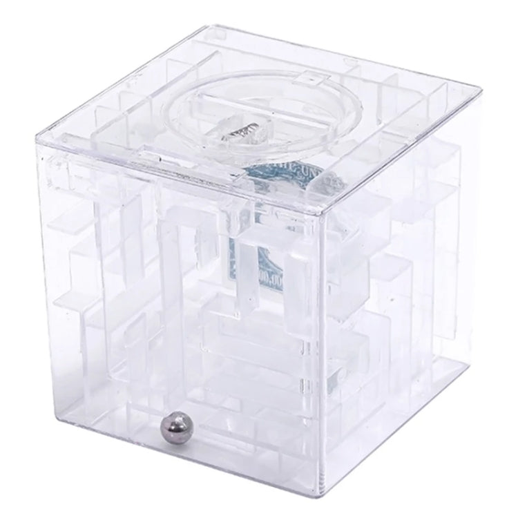 3D Puzzle Transparent Money Maze Bank Saving Coin Gift Box