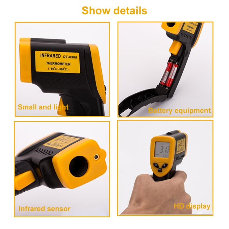 Infrared Thermometer, Temperature Range: -50 - 380 Degrees Celsius (D:S = 12:1)
