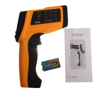 Infrared Thermometer, Temperature Range: -18 - 1350 Degrees Celsius