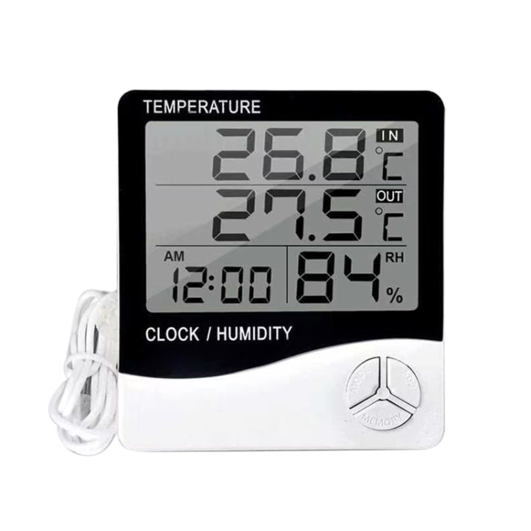 Outdoor / Indoor LCD Digital Electronic Thermometer Hygrometer Alarm Clock