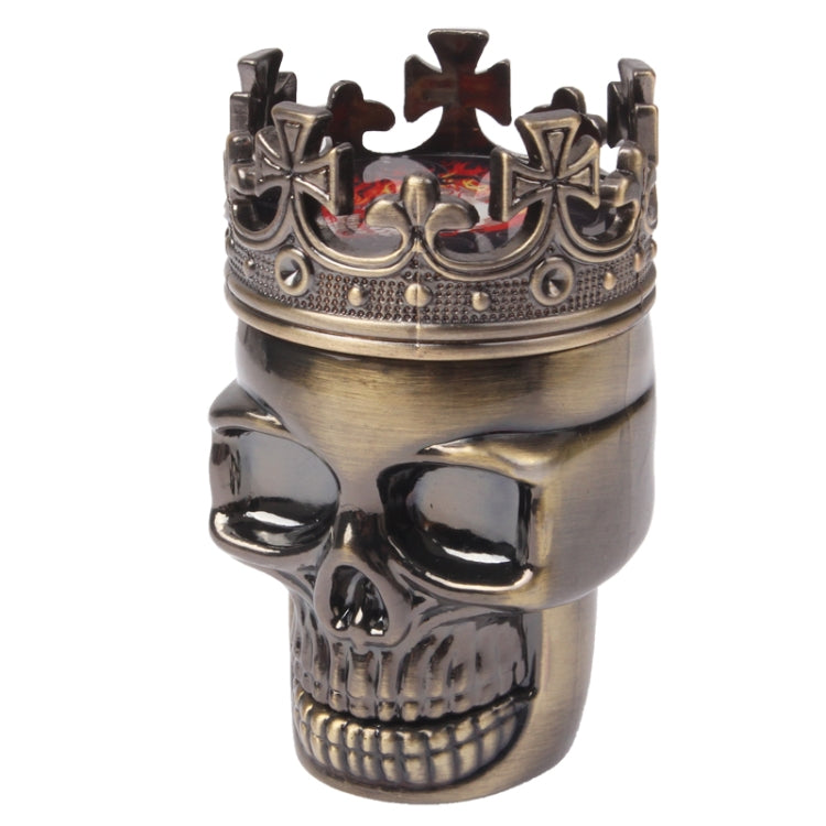 Skull King Style Zinc Alloy Double Layers Herb Tobacco Cigarette Grinder