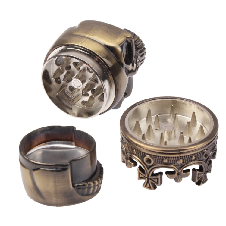 Skull King Style Zinc Alloy Double Layers Herb Tobacco Cigarette Grinder