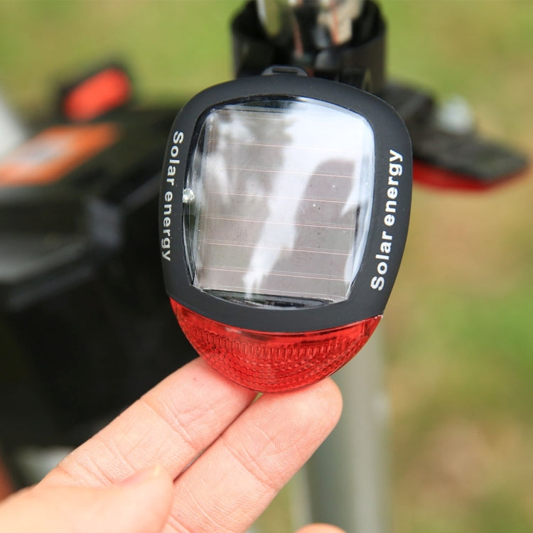 4 Flash Mode Available Solar Energy Rechargeable Bicycle Tail Light with 2 Red LED