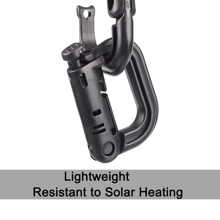 Plastic Portable Carabiner, 4 pcs in One Packaging, The Price is for 4 pcs (Light Grey)