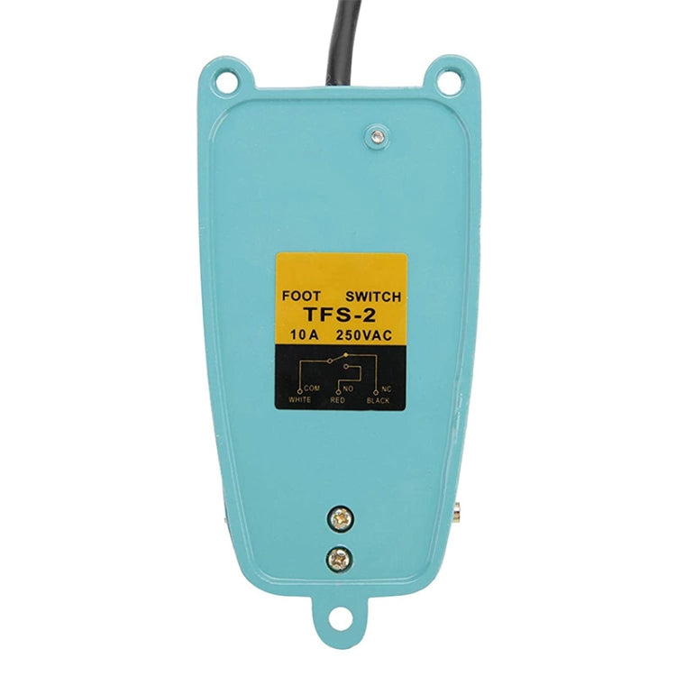 TFS-105 AC 250V 10A Anti-slip Metal Case Foot Control Pedal Switch, Cable Length: 90cm