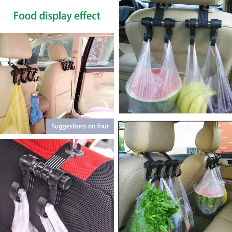 KANEED Car Vehicle Multi-functional Seat Headrest Bag Hanger Hook Holder Seat Headrest Hanger Hanging Holder Double Hooks