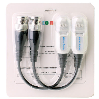 2 PCS Passive UTP Network Video Balun CAT5 to Camera CCTV BNC DVR O-612