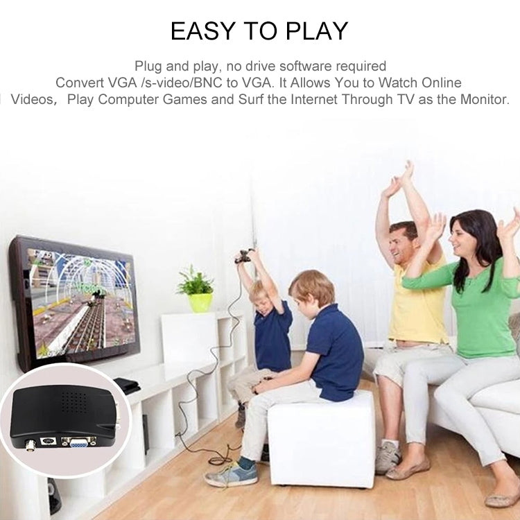 S-Video / BNC to VGA Signal Converter