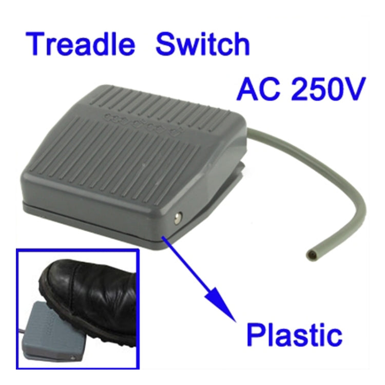 AC 250V 10A Textured Plastic Foot Treadle Switch (TFS-201)