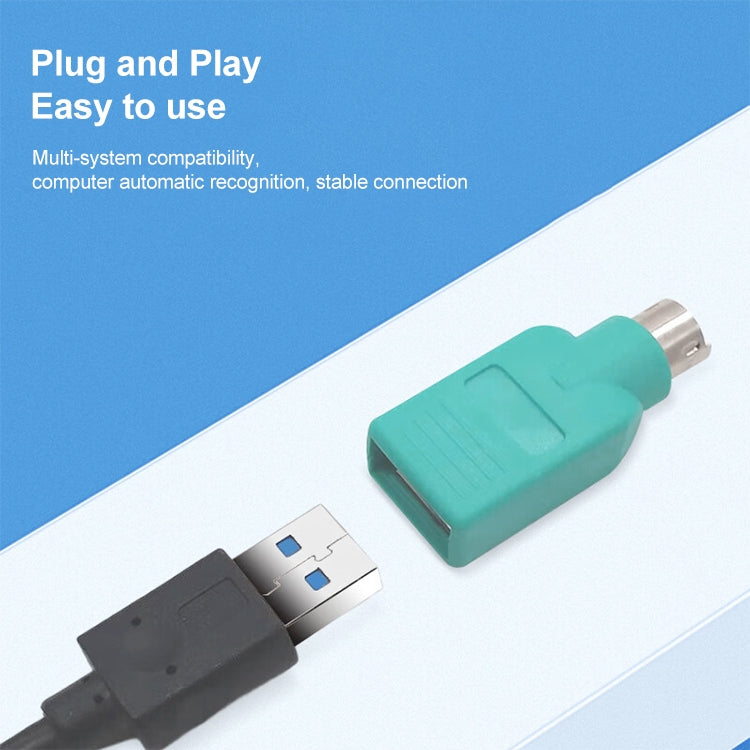 10 pcs USB Female to PS Male Convertor Plug