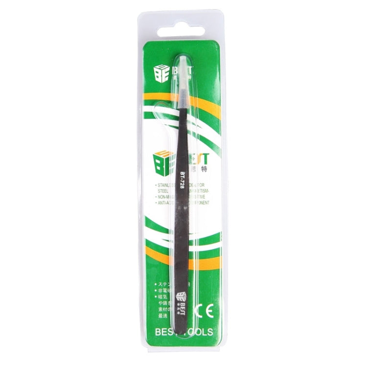 BEST BST-728 202 Stainless Steel Anti-static Tip Tweezers