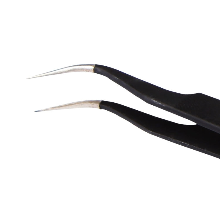 BEST BST-729 202 Stainless Steel Anti-static Curved Tip Tweezers