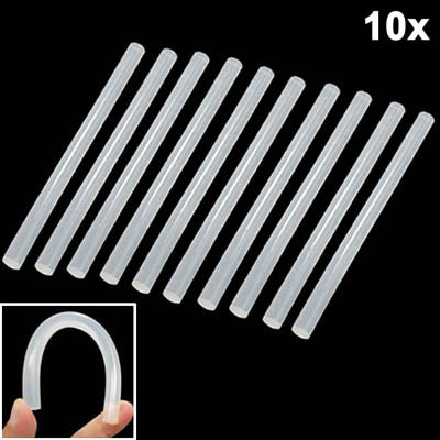 10x Practical Transparent White Hot Melt Glue Stick, Size: 270 x 11mm (10pcs in one packaging, the price is for 10pcs)