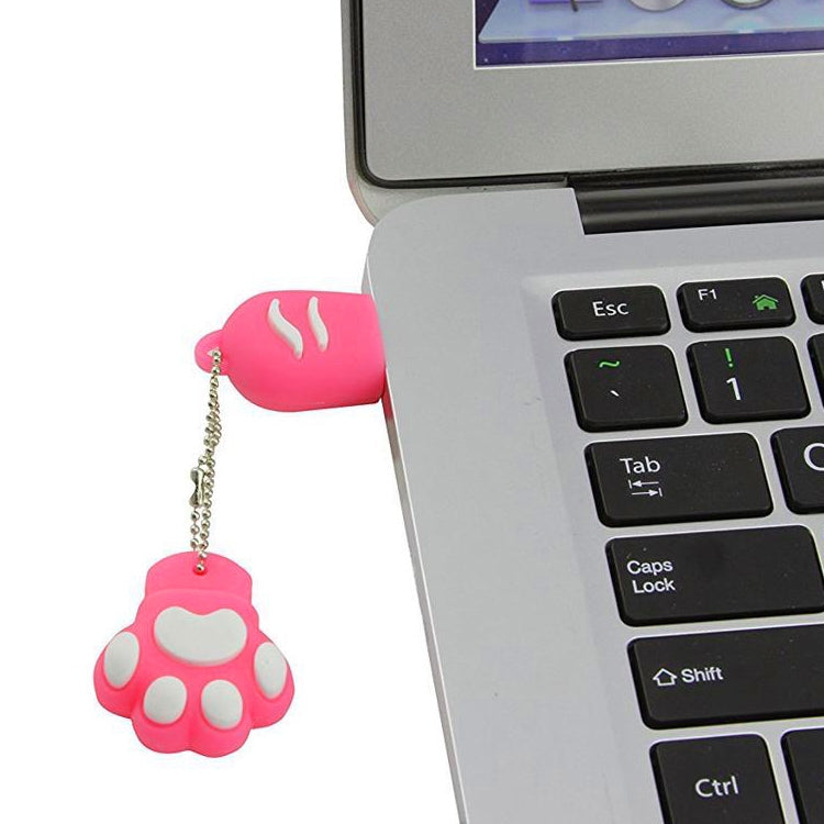 2GB Bear Paw Shaped Silicone USB 2.0 Flash Disk with Anti Dust Cup