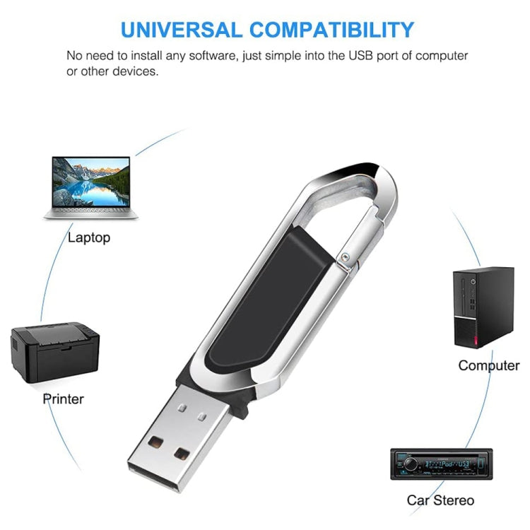 4GB Metallic Keychains Style USB 2.0 Flash Disk (Black)