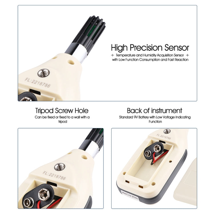 BENETECH GM1362 1.45 Inch Screen Digital Humidity & Temperature Meter