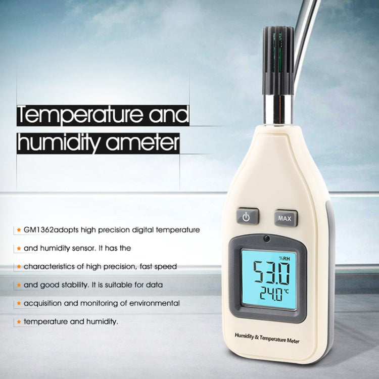 BENETECH GM1362 1.45 Inch Screen Digital Humidity & Temperature Meter