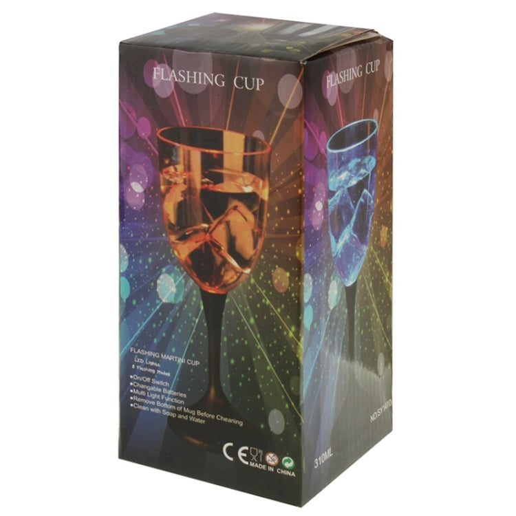 8-mode LED Colorful Light Flashing Red Wine Goblet for Bar