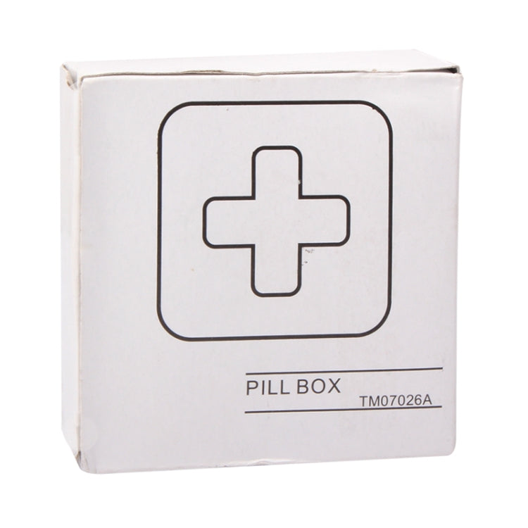 10 PCS 4 Compartments Portable Plastic Cross Pills Medicine Storage Box