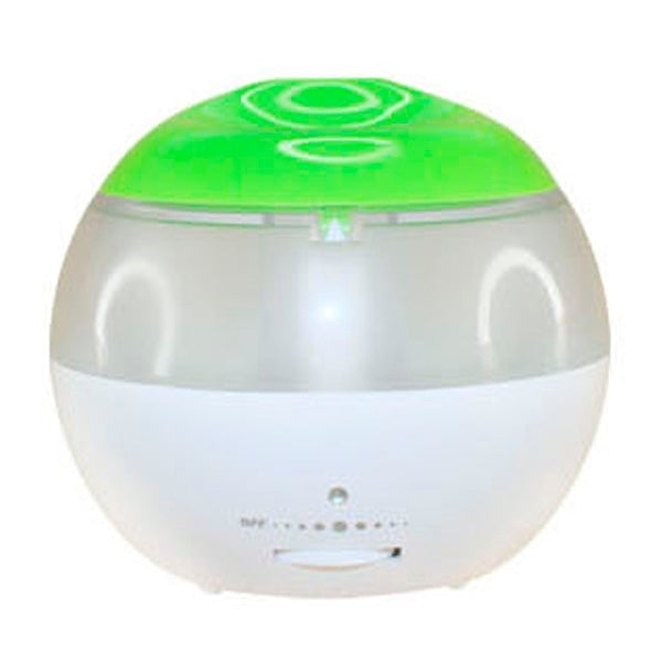 USB Air Humidifier with Mini Red Indicator and Vapour Amount Regulating Switch (White + Green)