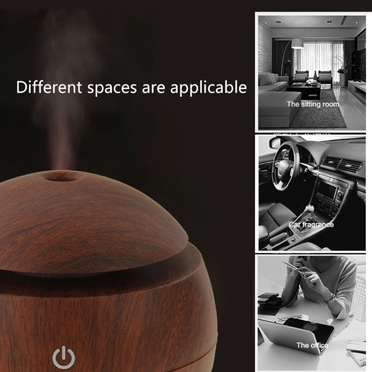 LM-X1 USB Rechargeable Wood Texture 3W Ultrasonic Aroma Air Humidifier